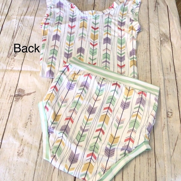 NWOT ISP Dancewear Teen 2pc Arrow Print Muscle Tee And Brief Dance Set AX… - Picture 4 of 8